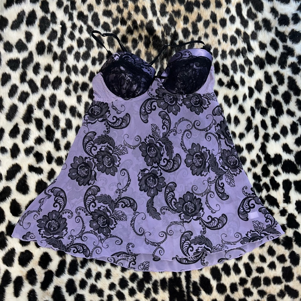 Purple bustier top